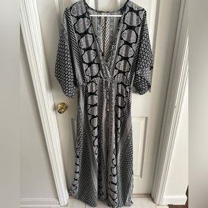 Black and White Soft Maxi Dress